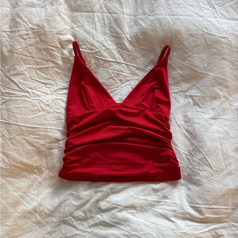 Chic Red Camisole Top